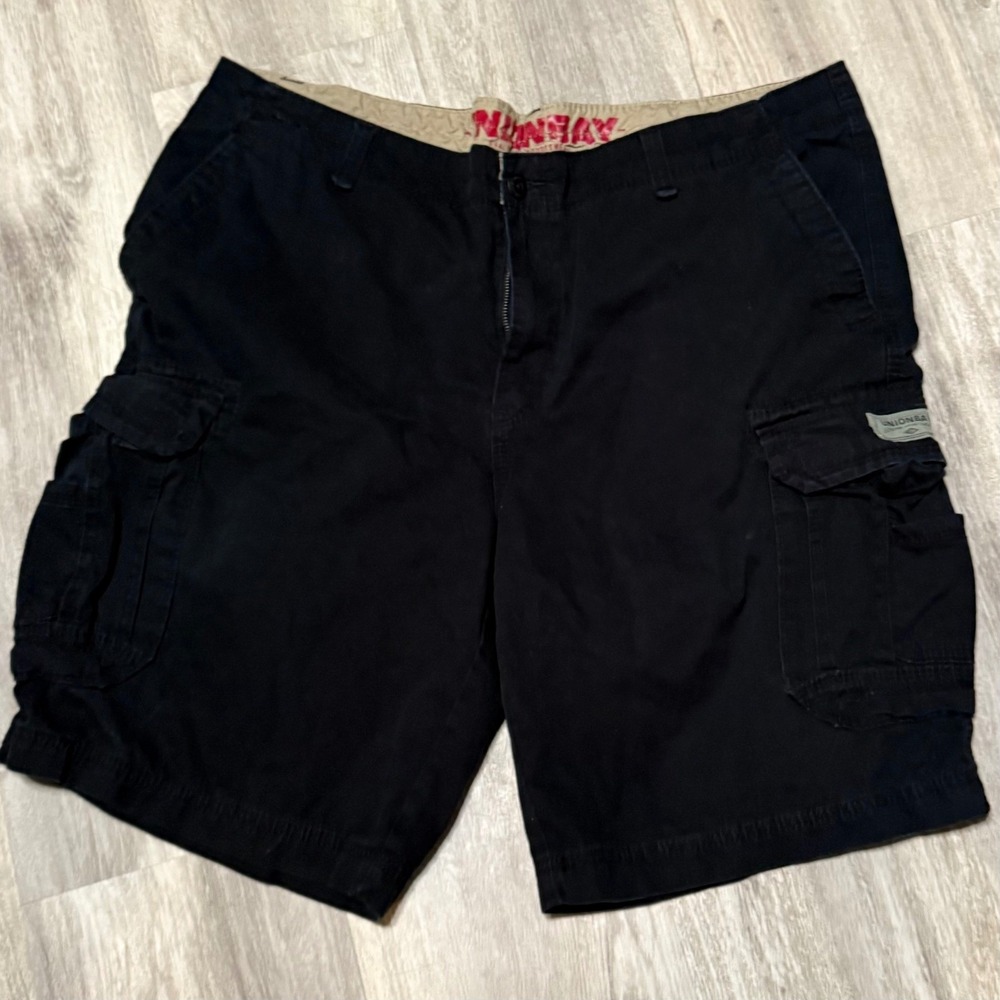 Unionbay Cargo Shorts Casual Everyday Black Cotton Size 46